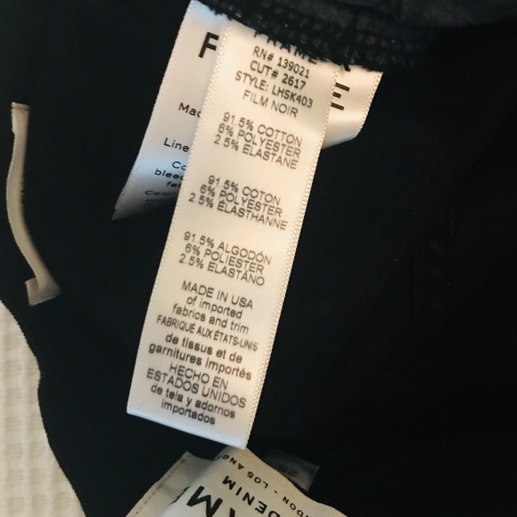 NWOT FRAME Le High Skinny Denim Film Noir Size 28 - Picture 4 of 8
